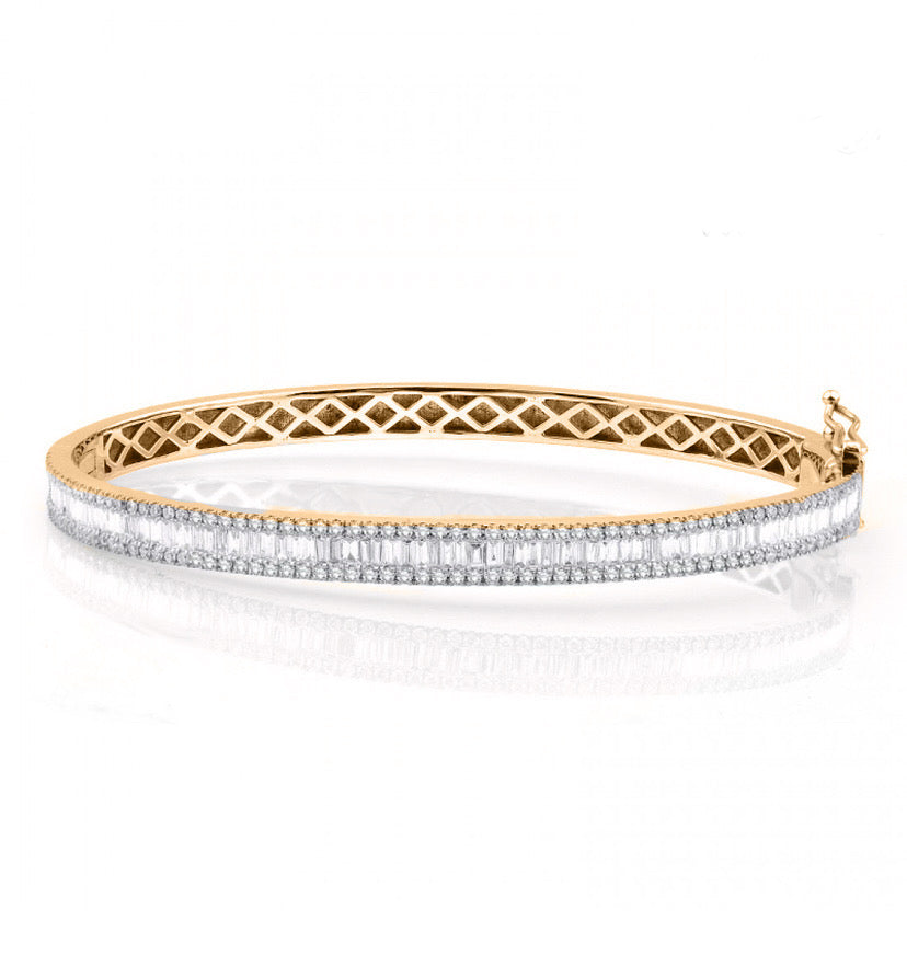 1.88 ct Диамантена гривна от розово злато